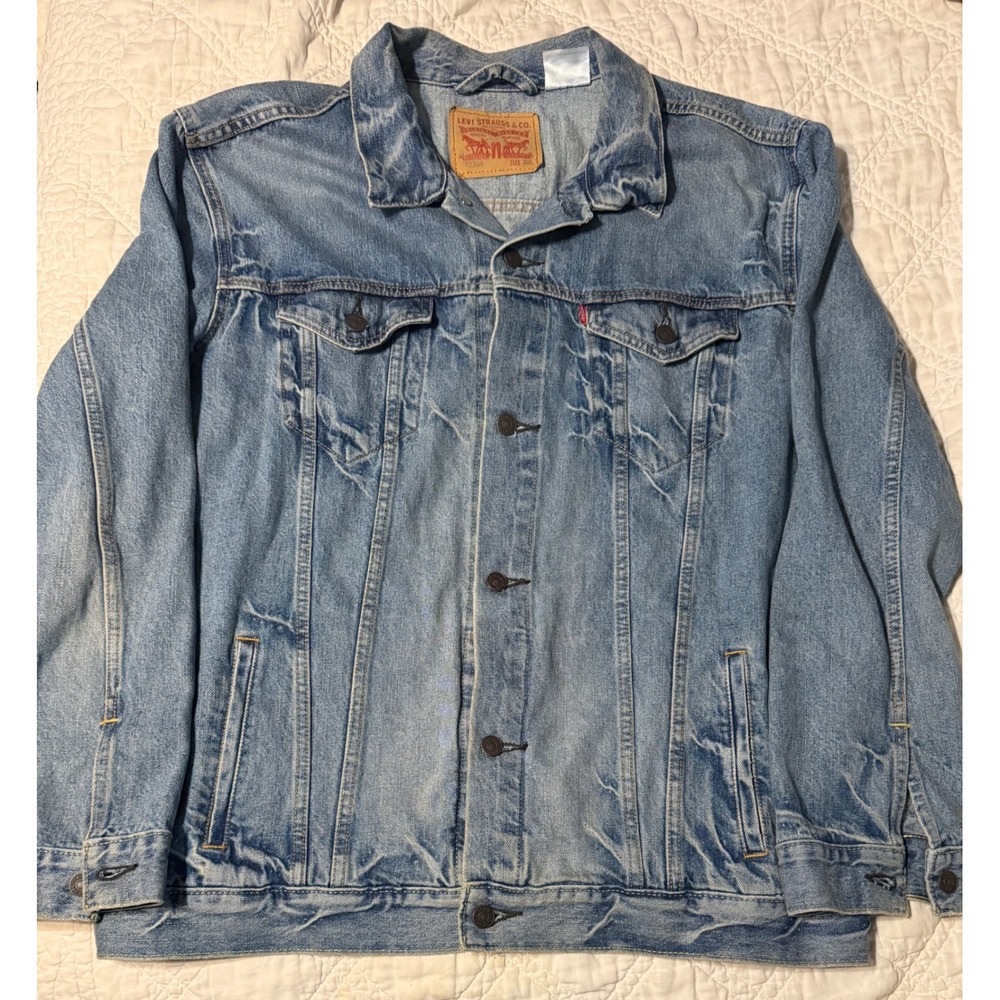 Levi's Trucker Jacket Mens 3XL Blue Light Wash Denim 72334 Button Front